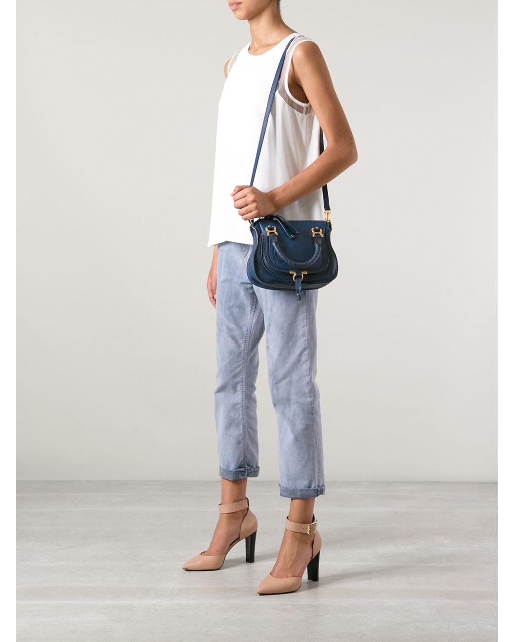 Chloé Marcie Mini Shoulder Bag in Blue