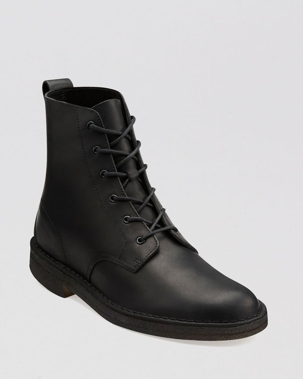 Clarks Desert Mali Leather Boots in Black for Men | Lyst