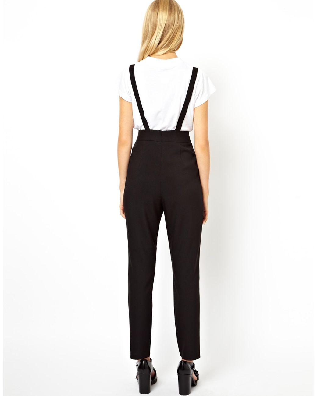 High Waisted Braces Trousers OnePiece Jumpsuit  Rompers womens jumpsuit Trousers  women Denim women