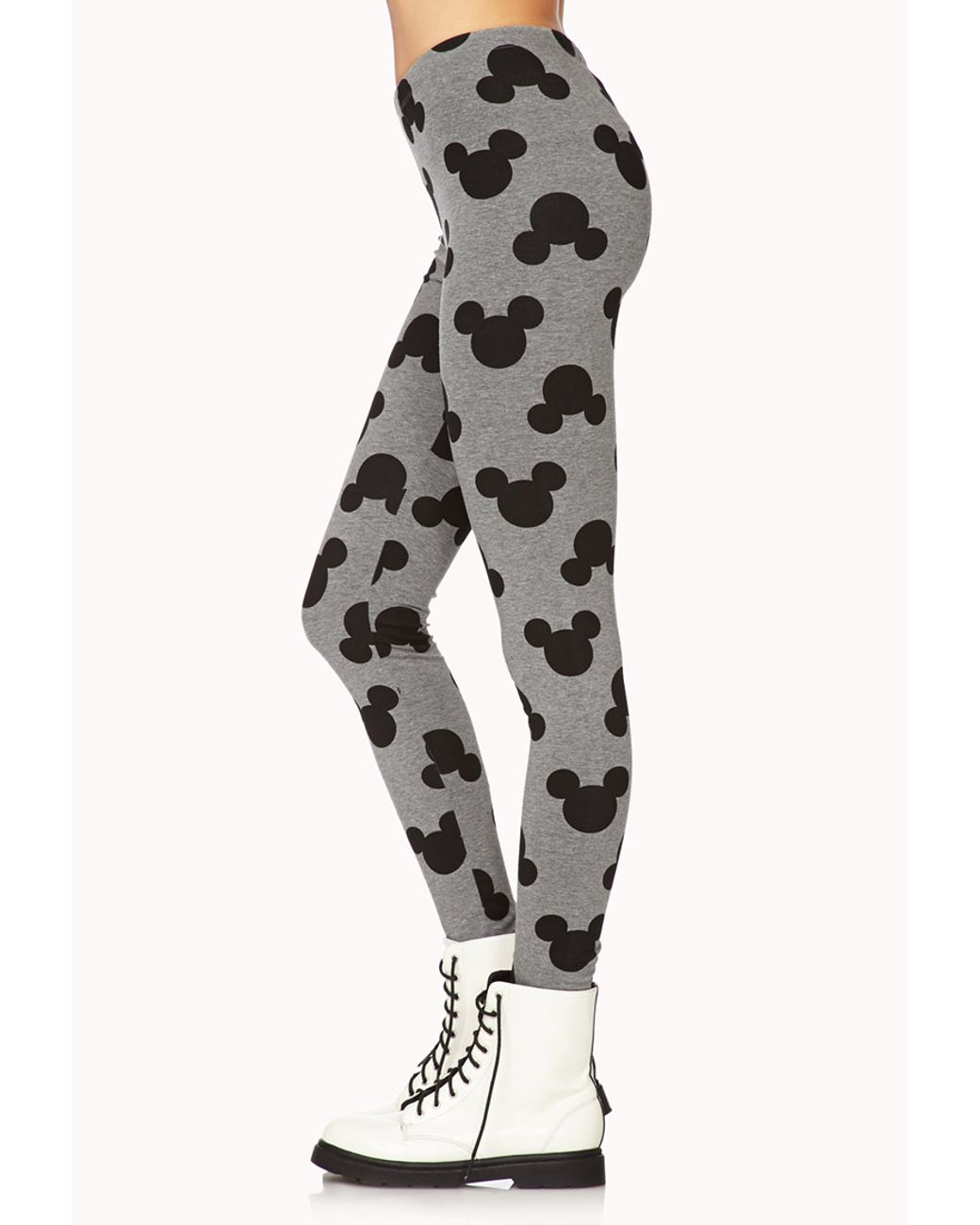Forever 21 Mickey Mouse Printed Leggings in Heather Grey/Black (Black) |  Lyst