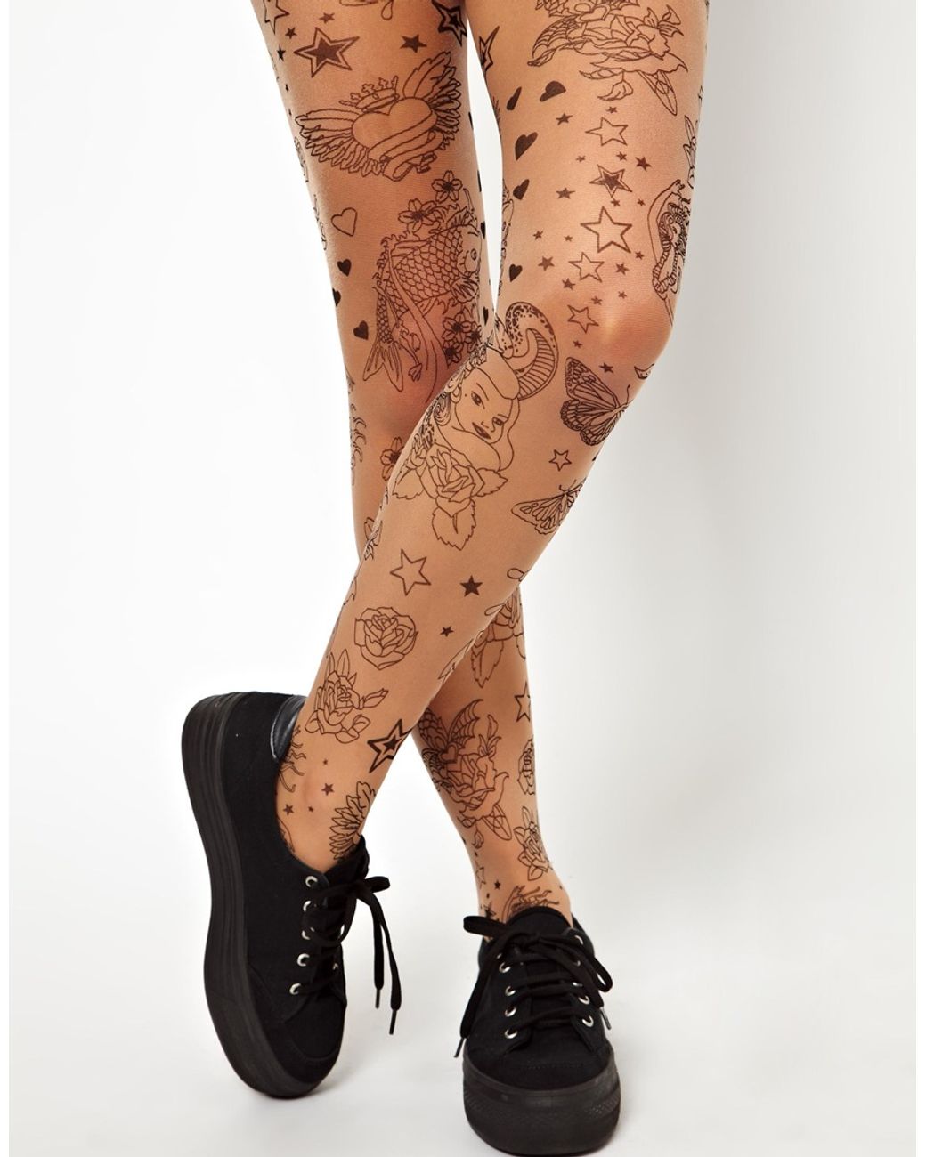 Tattoo Tights With Flowers Print , Handprinted Womens Pantyhose , Trendy Tattoo  Tights - Etsy | Tattoo tights, Tattoos to cover scars, Trendy tattoos