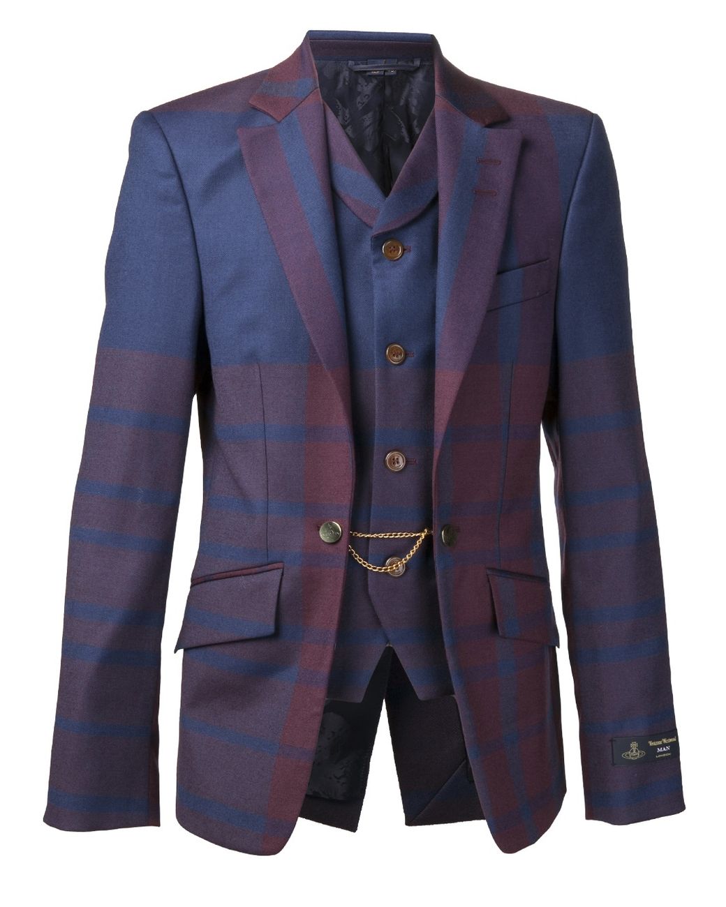 Vivienne Westwood Cable Chain Link Blazer in Blue for Men Lyst