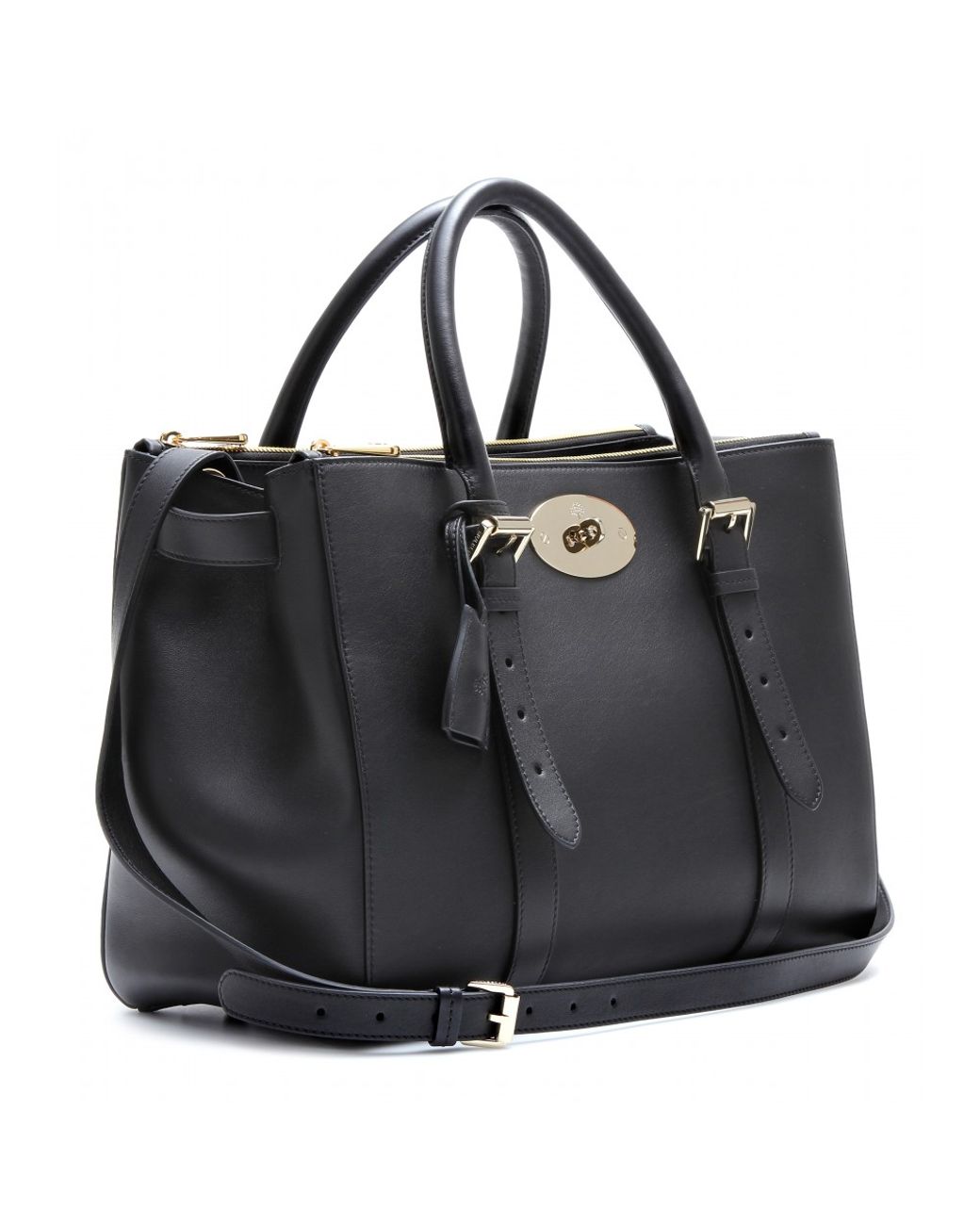 Mulberry Bayswater Double Zip Leather Tote in Black | Lyst