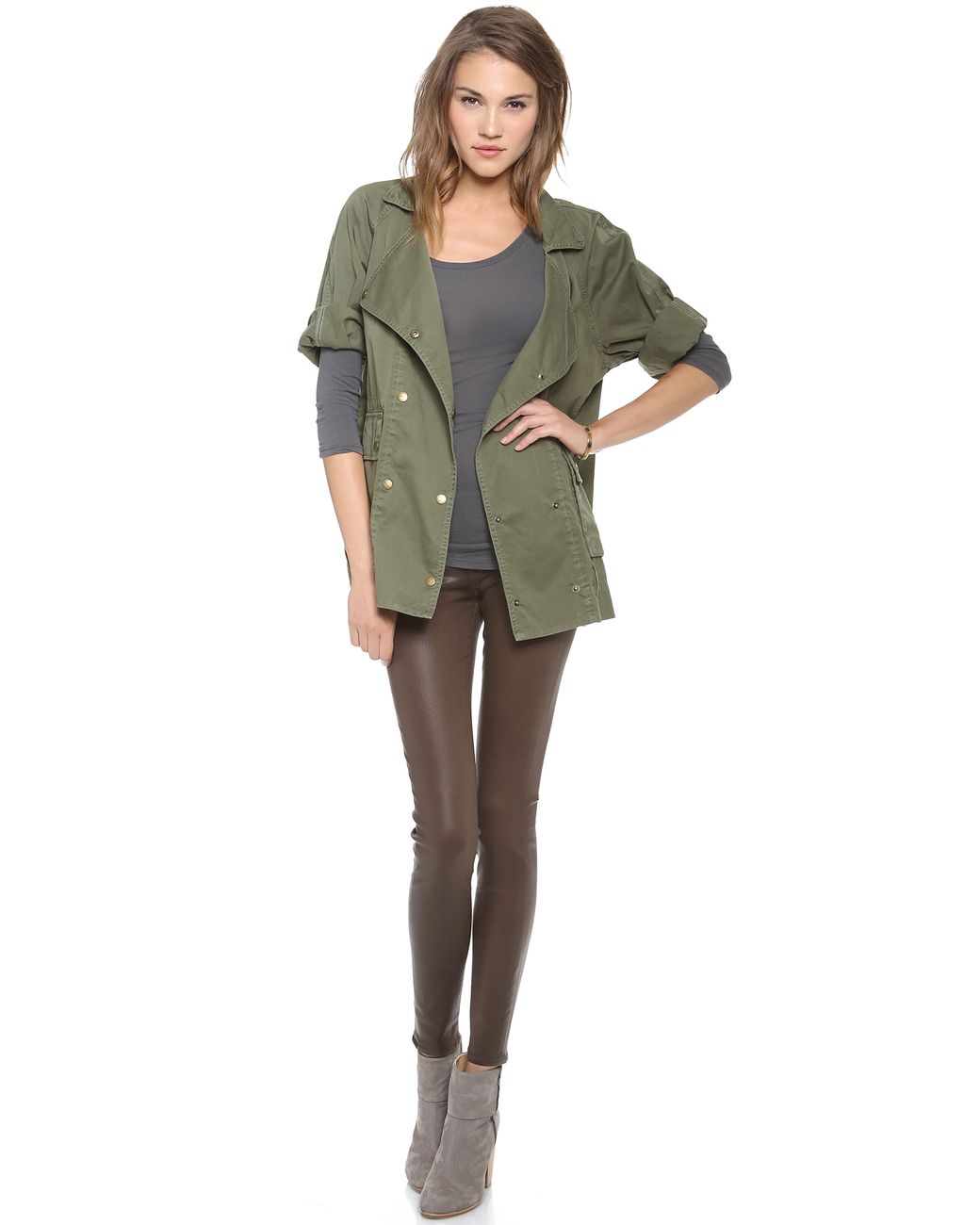 Koral Coated Skinny Jeans in Chocolate 