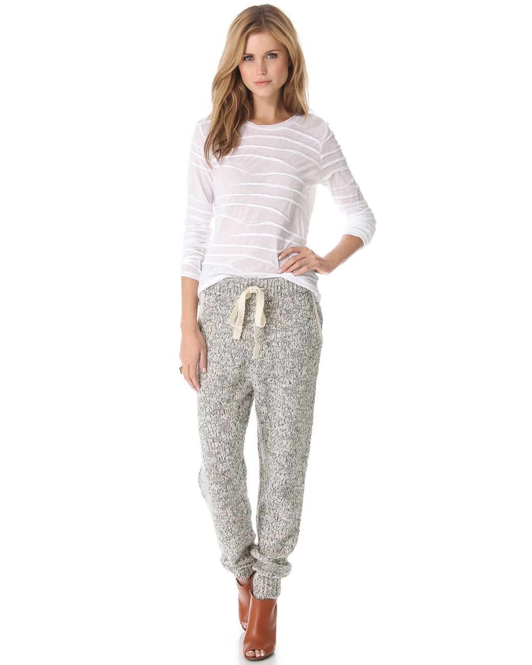Thakoon Addition Marled Knit Sweatpants 