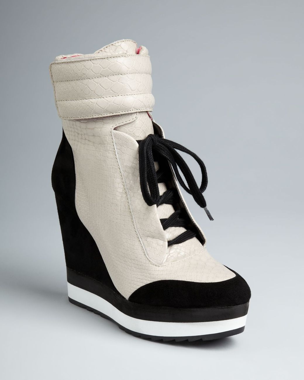 Boutique 9 High Top Wedge Sneaker Booties Whispers in | Lyst