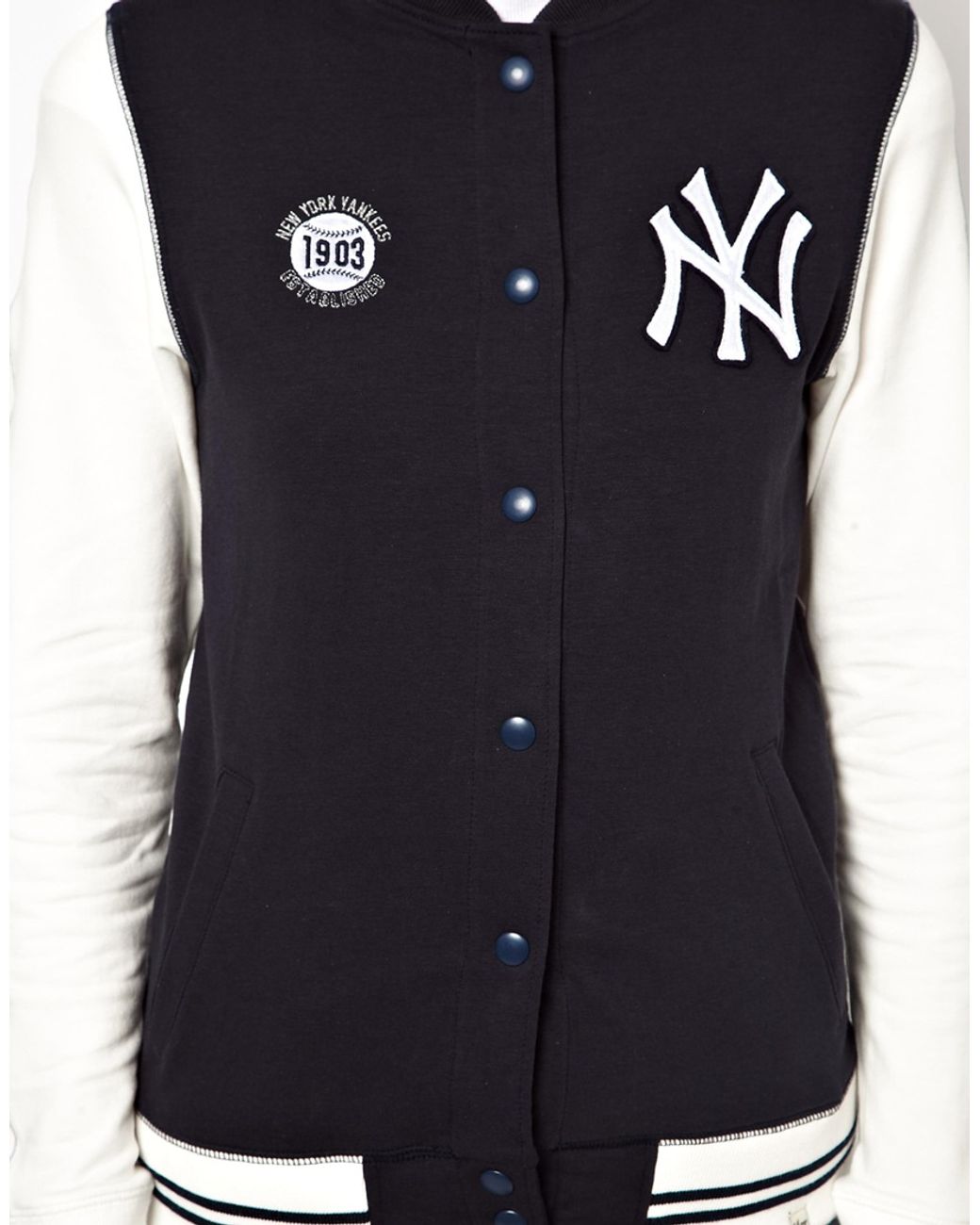 47 Brand New York Yankees Bomber Jacket Exclusive in Black Lyst