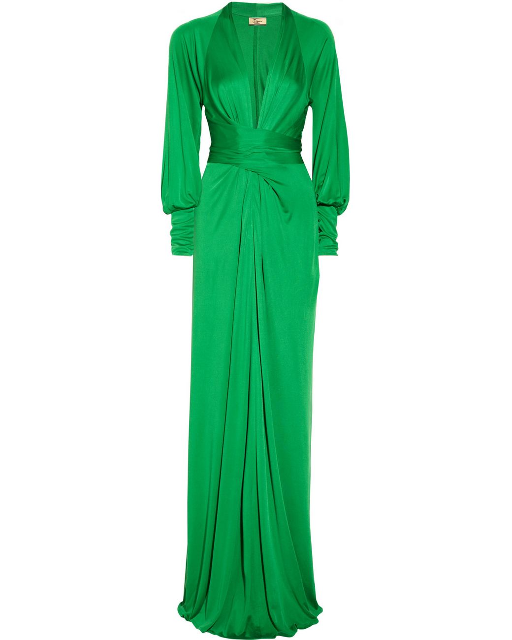 Issa Silk-jersey Maxi Dress in Green | Lyst