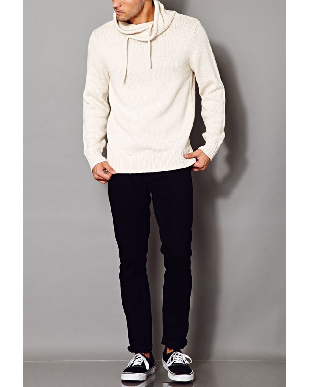 Forever 21 Crisp Cowl Neck Sweater in 