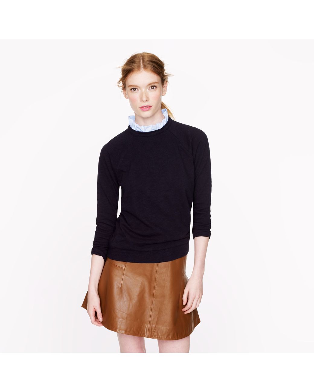 J crew shop ruffle sweatshirt