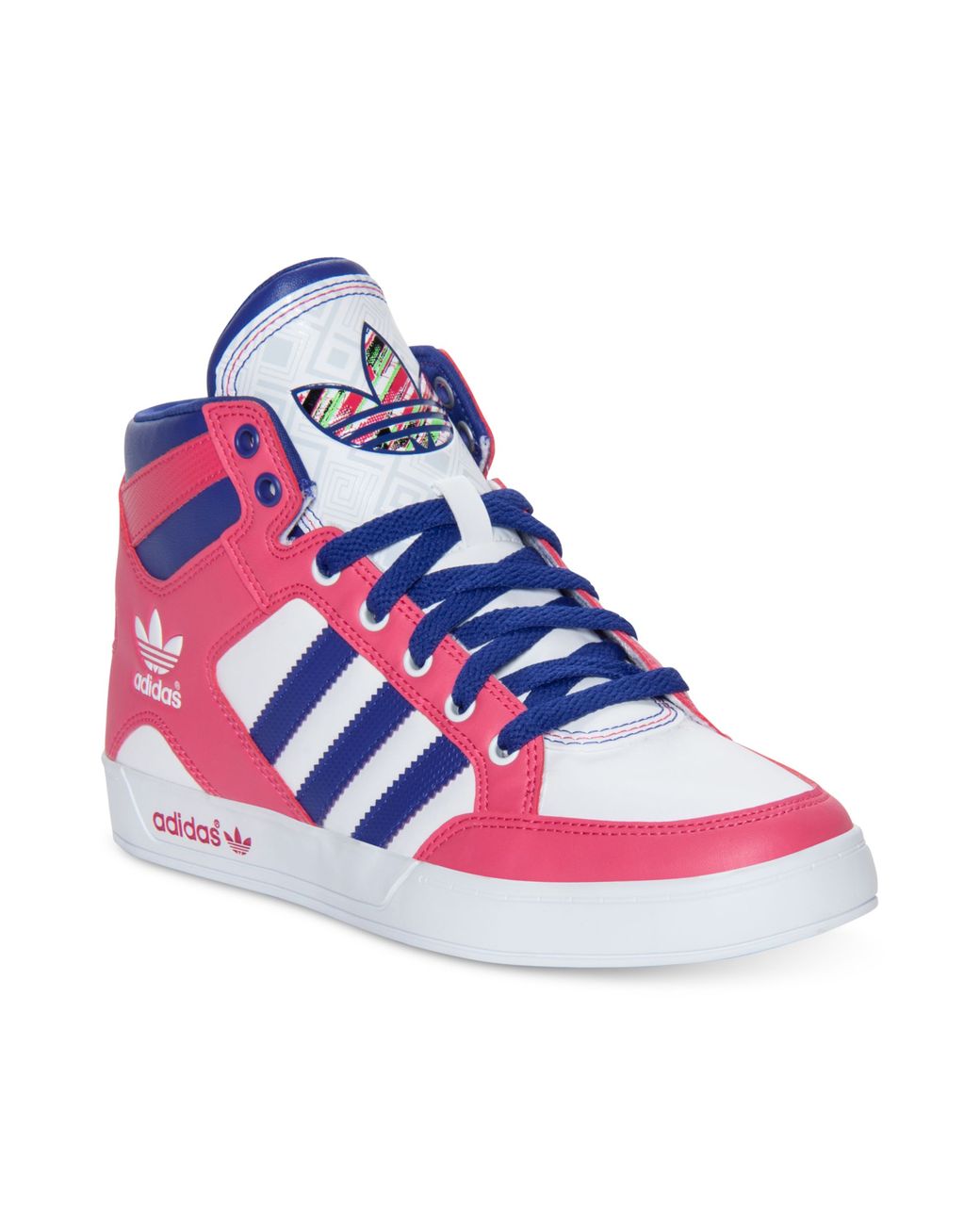 adidas Hardcourt Hi Casual Sneakers in Pink | Lyst