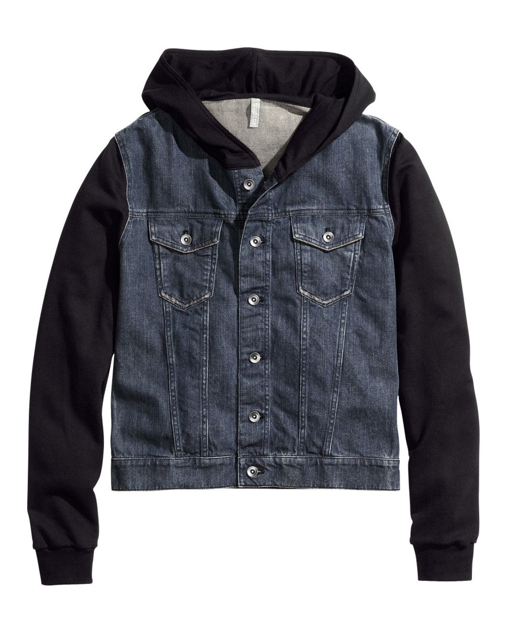 H\u0026M Denim Jacket with Hood in Dark 