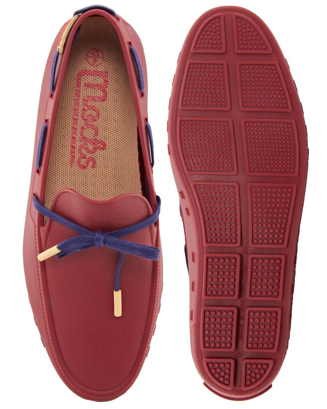 ASOS Mocks Rubber Loafers in Red for Men | Lyst