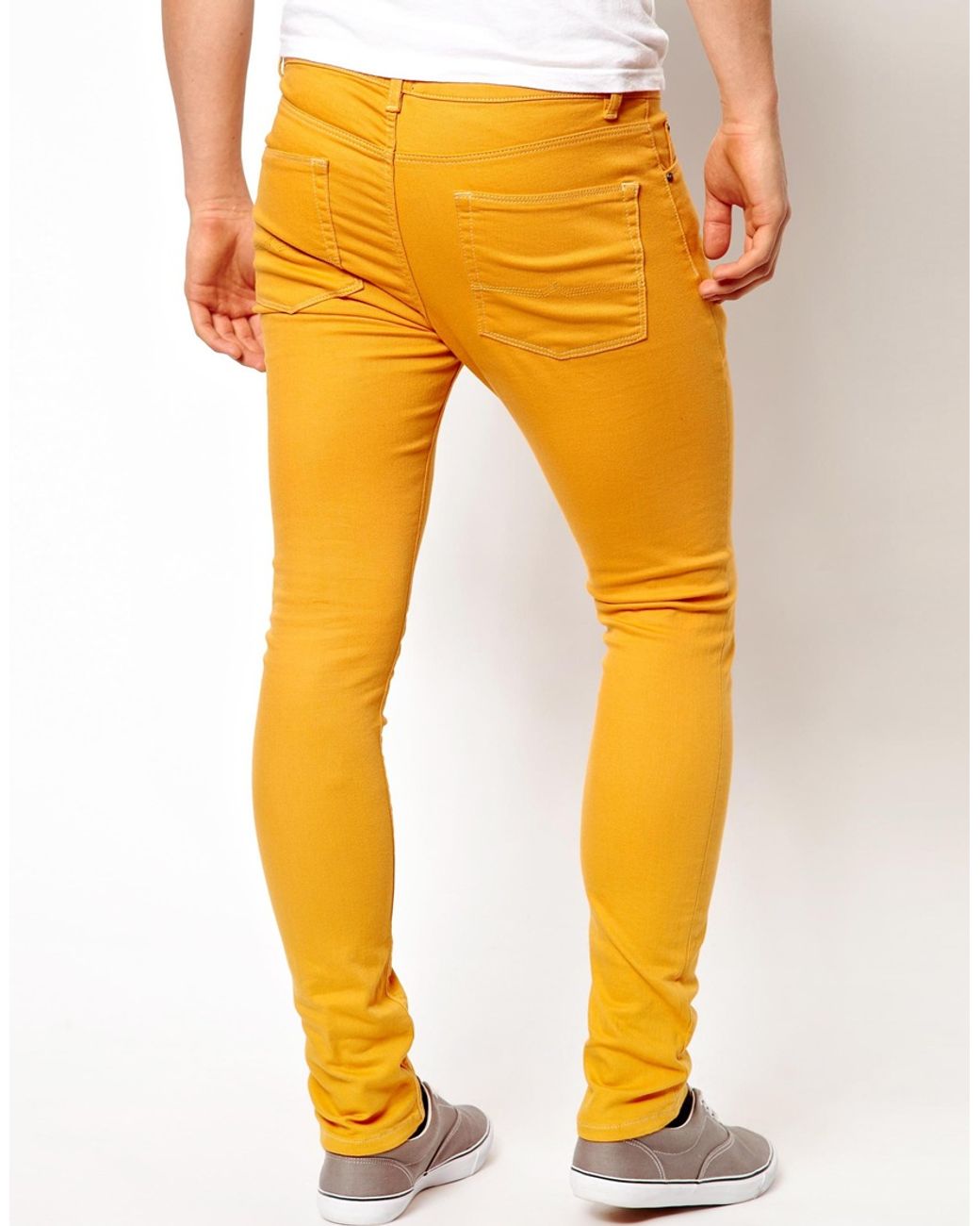 Mustard yellow 2025 skinny jeans