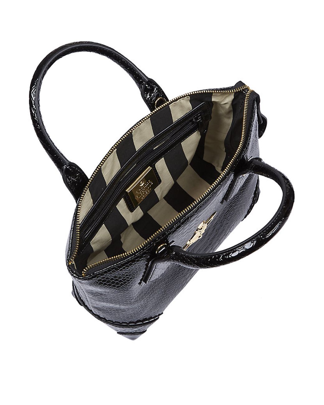 Vivienne Westwood Frilly Snakeskin Tote in Black | Lyst UK