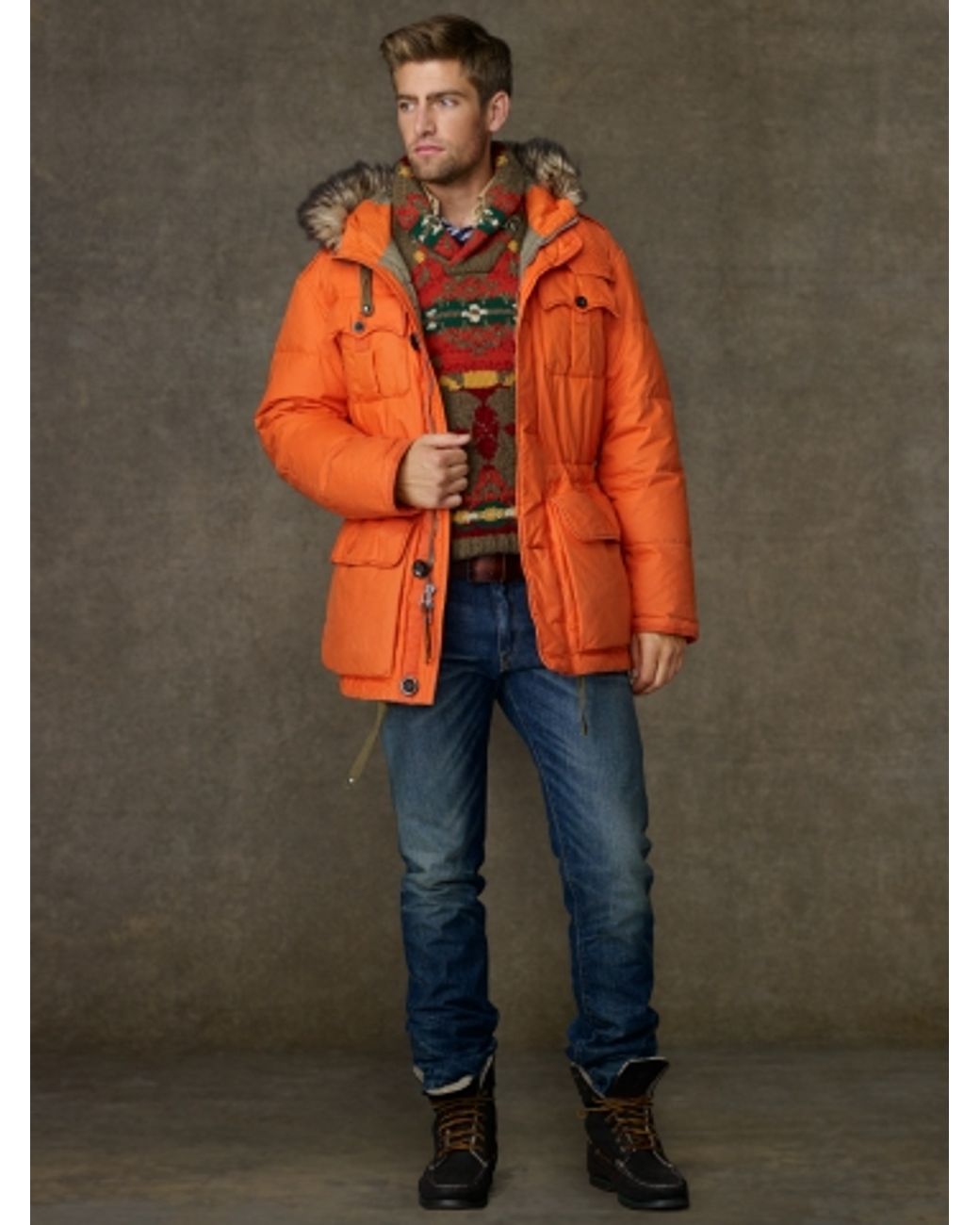 Polo Ralph Lauren Himal Down Parka in Orange for Men Lyst UK