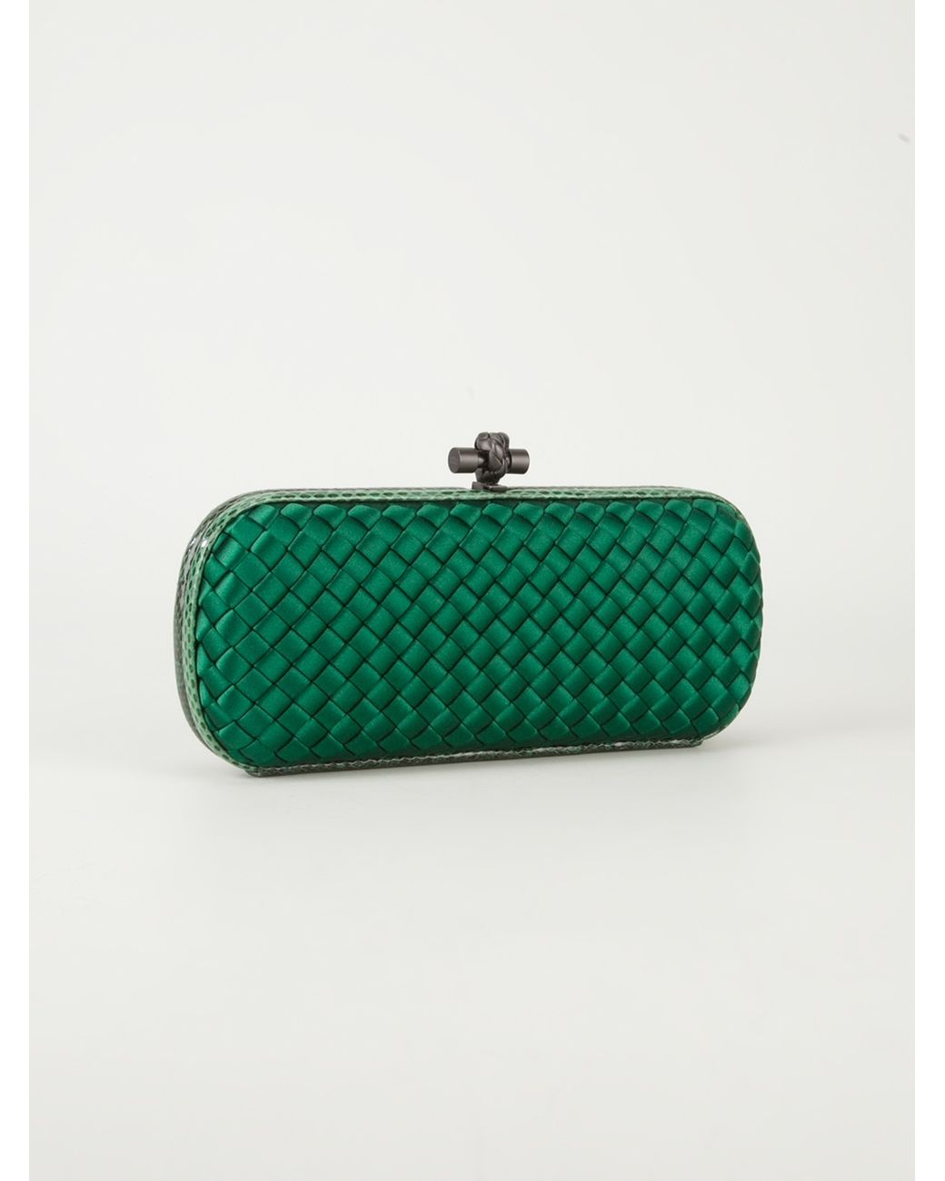 Bottega Veneta Knot Box Clutch Bag in Green | Lyst