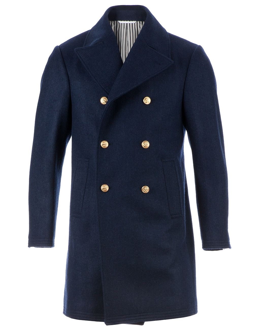 Thom Browne Military Coat in Blue for Men | Lyst