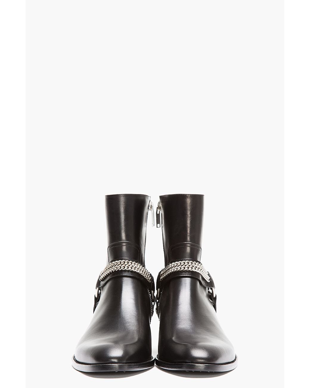 Saint laurent chain boots discount