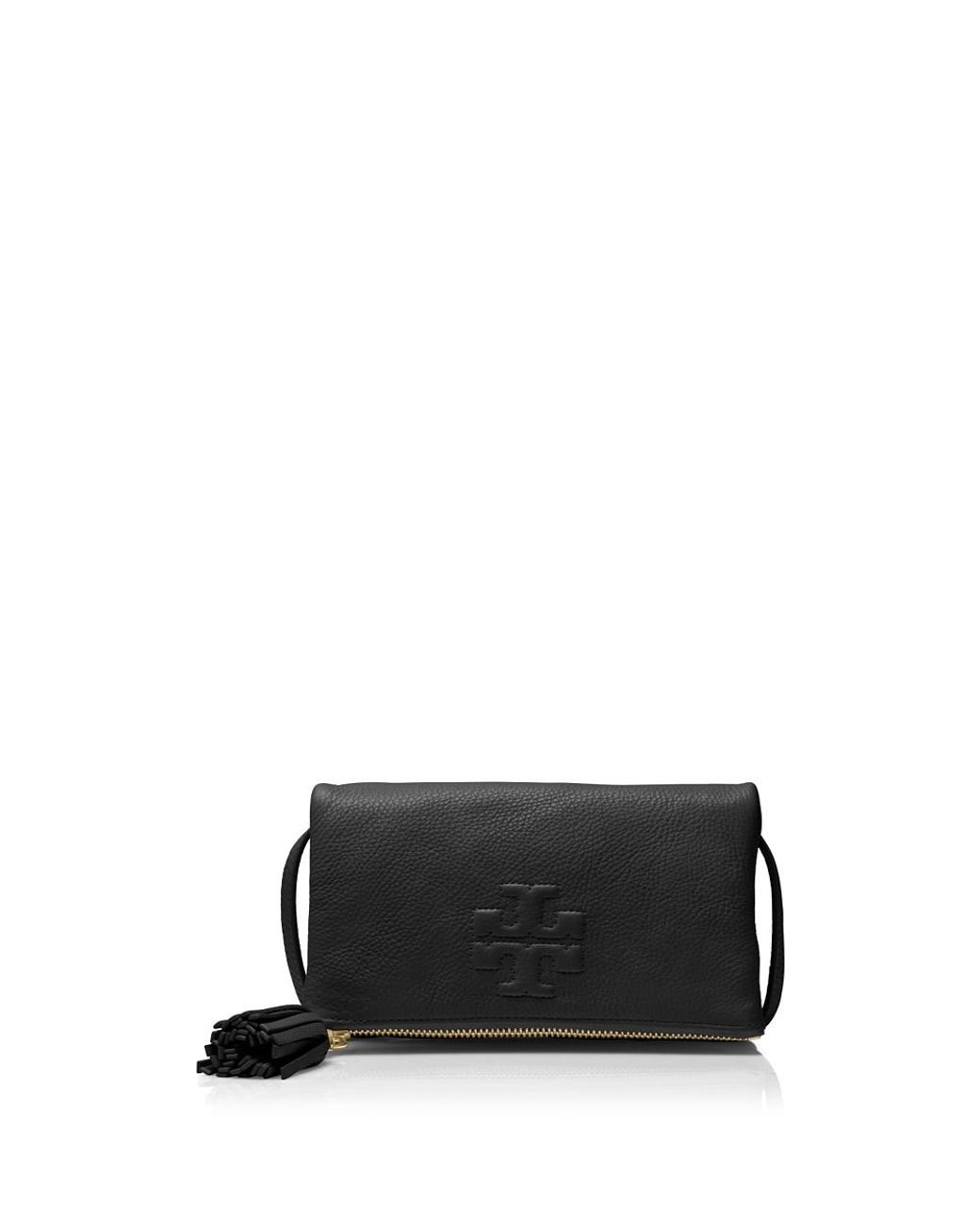 Tory Burch Thea Mini Foldover Crossbody in Black Lyst