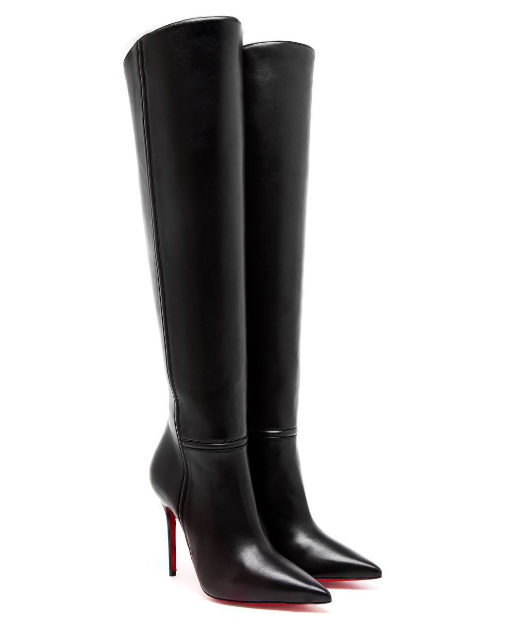 Christian Louboutin Armurabotta Leather Kneehigh Boots in Black | Lyst UK