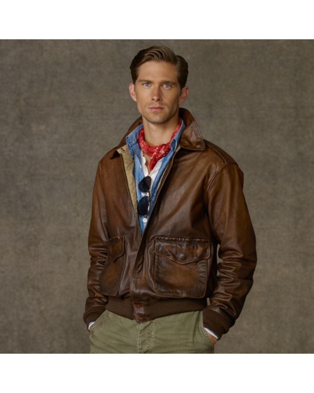 Polo Ralph Lauren Farrington Bomber Jacket in Brown for Men | Lyst