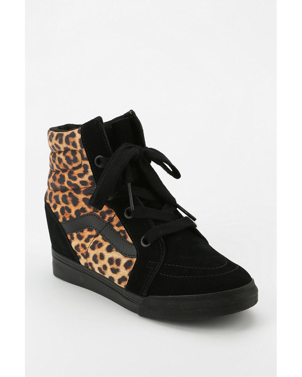 Urban Outfitters Vans Sk8 Animal Print Hidden Wedge Womens Hightop Sneaker  in Black | Lyst