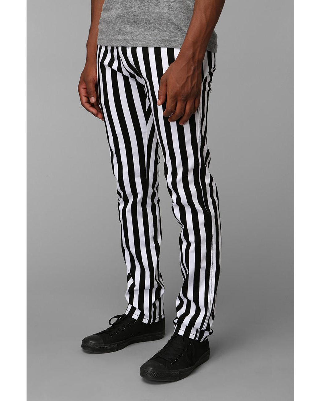 Robert Louis Black/White Striped Pants