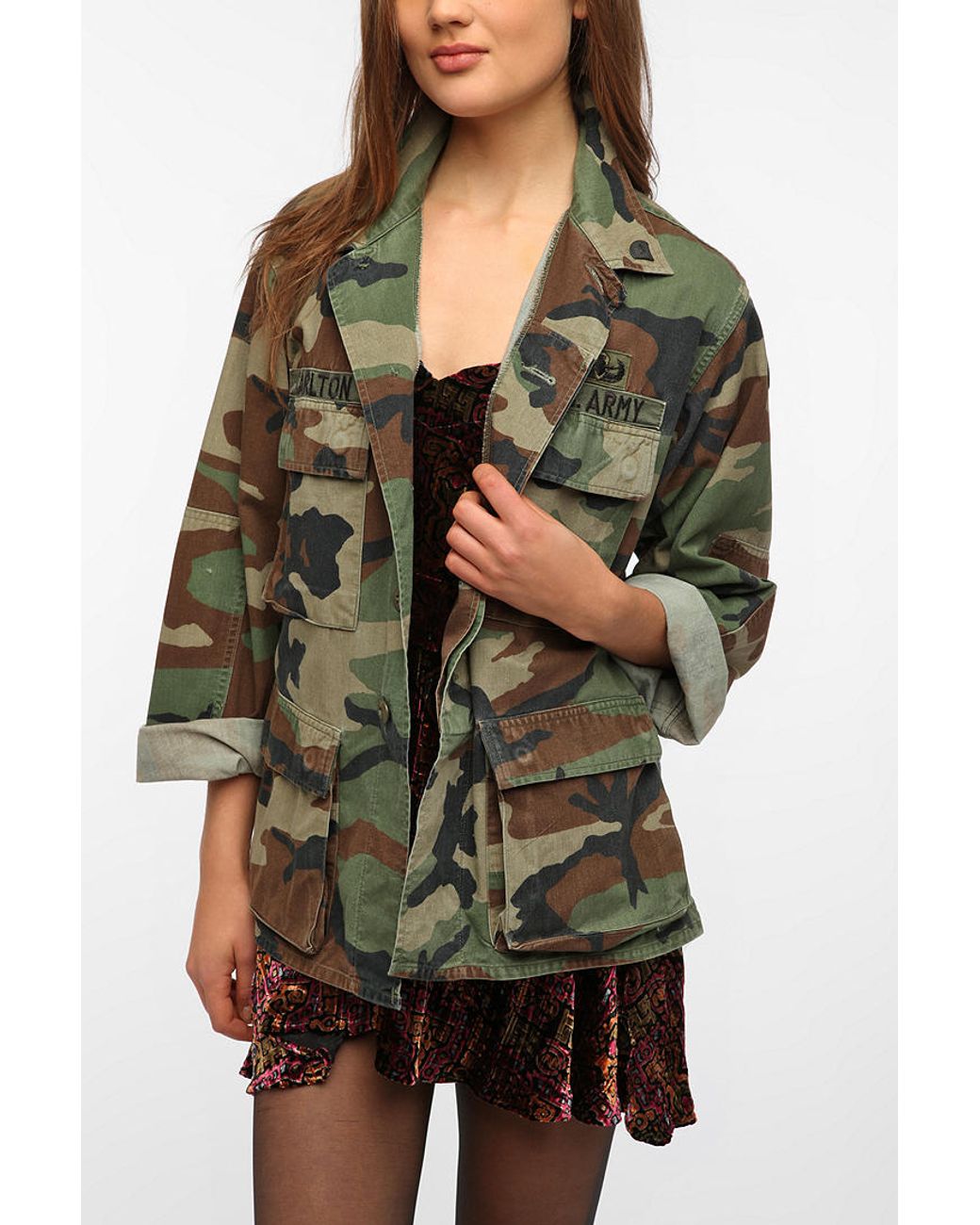 Urban Outfitters Oversized Camo Jacket in Green | Lyst