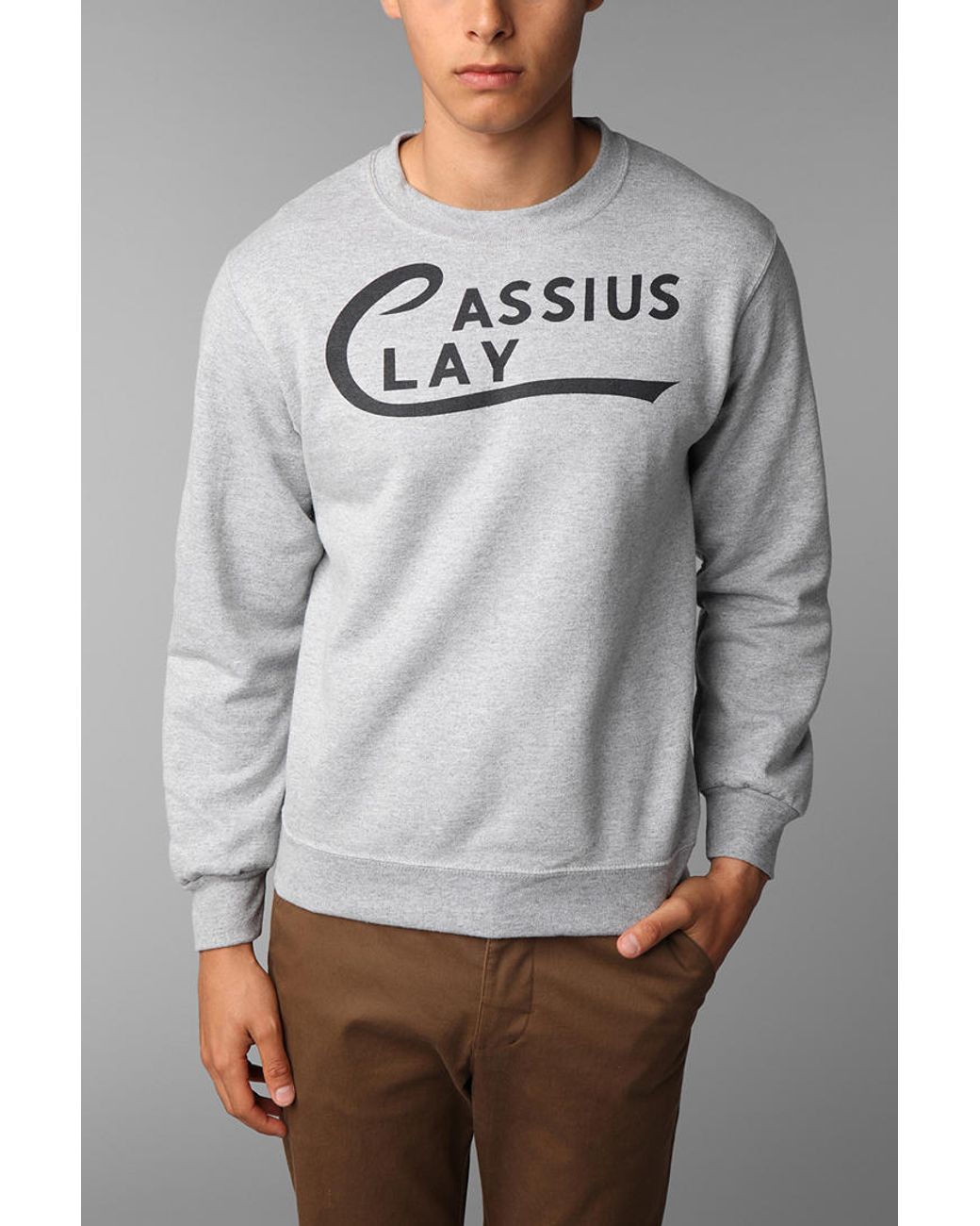 Urban Outfitters Cassius Clay Pullover Sweatshirt in Gray for Men | Lyst