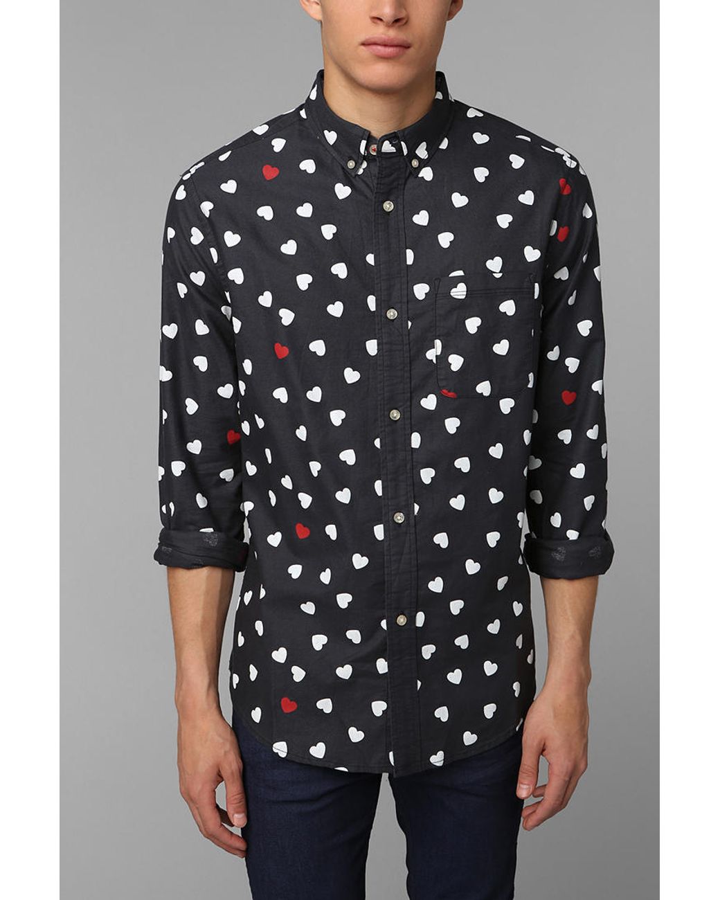 Urban Outfitters Hawkings Mcgill Hearts Oxford Button down Shirt in ...