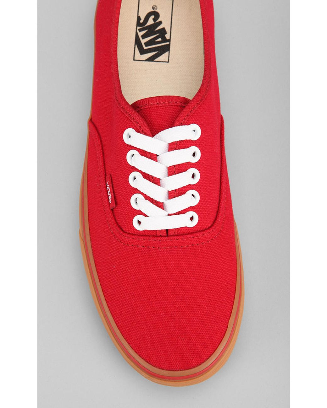 Fondos fábrica negativo Vans Authentic Gum Sole Sneaker in Red for Men | Lyst