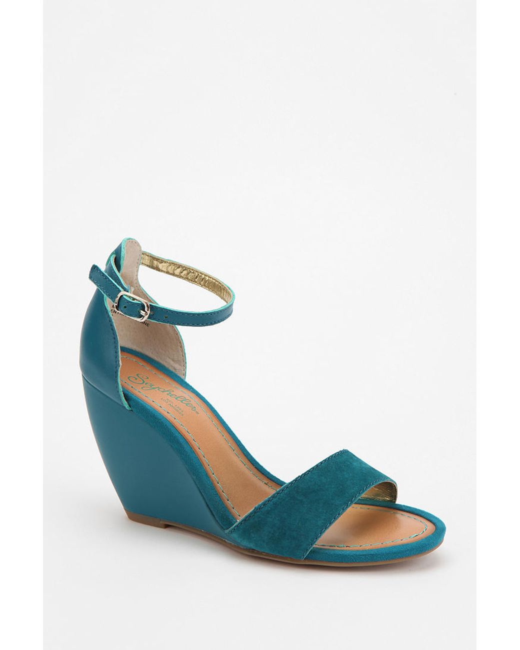 Urban Outfitters Seychelles Thyme Wedge Sandal in Blue Lyst