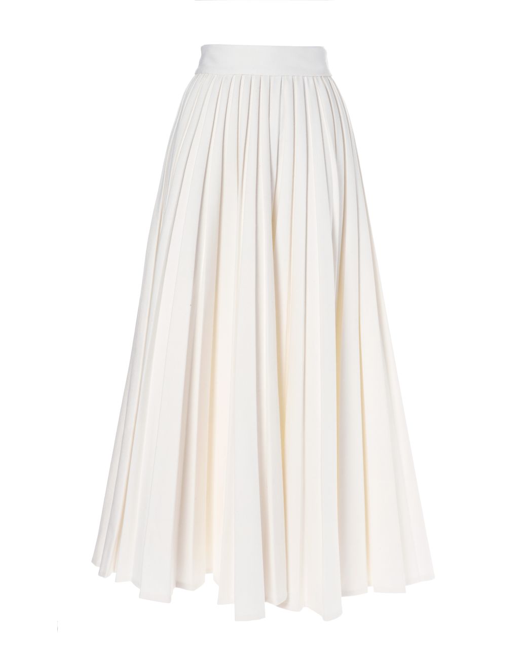 Emilia Wickstead Pleated Skirt in White | Lyst