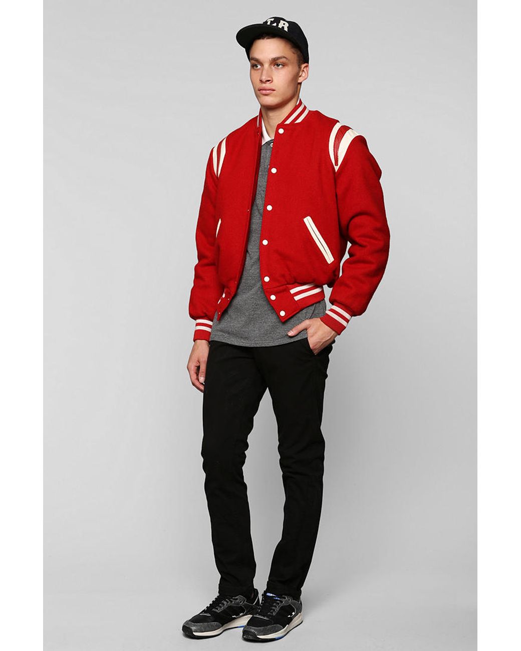 Urban Outfitters Vintage Red Varsity Jacket for Men Lyst