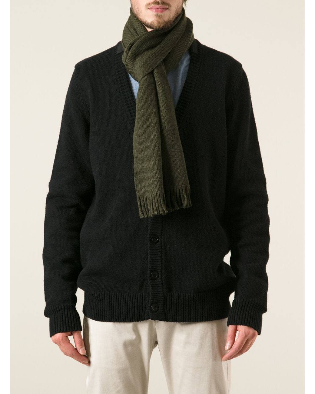 Polo Ralph Lauren Ribbed Hat and Scarf Set in Green for Men | Lyst UK