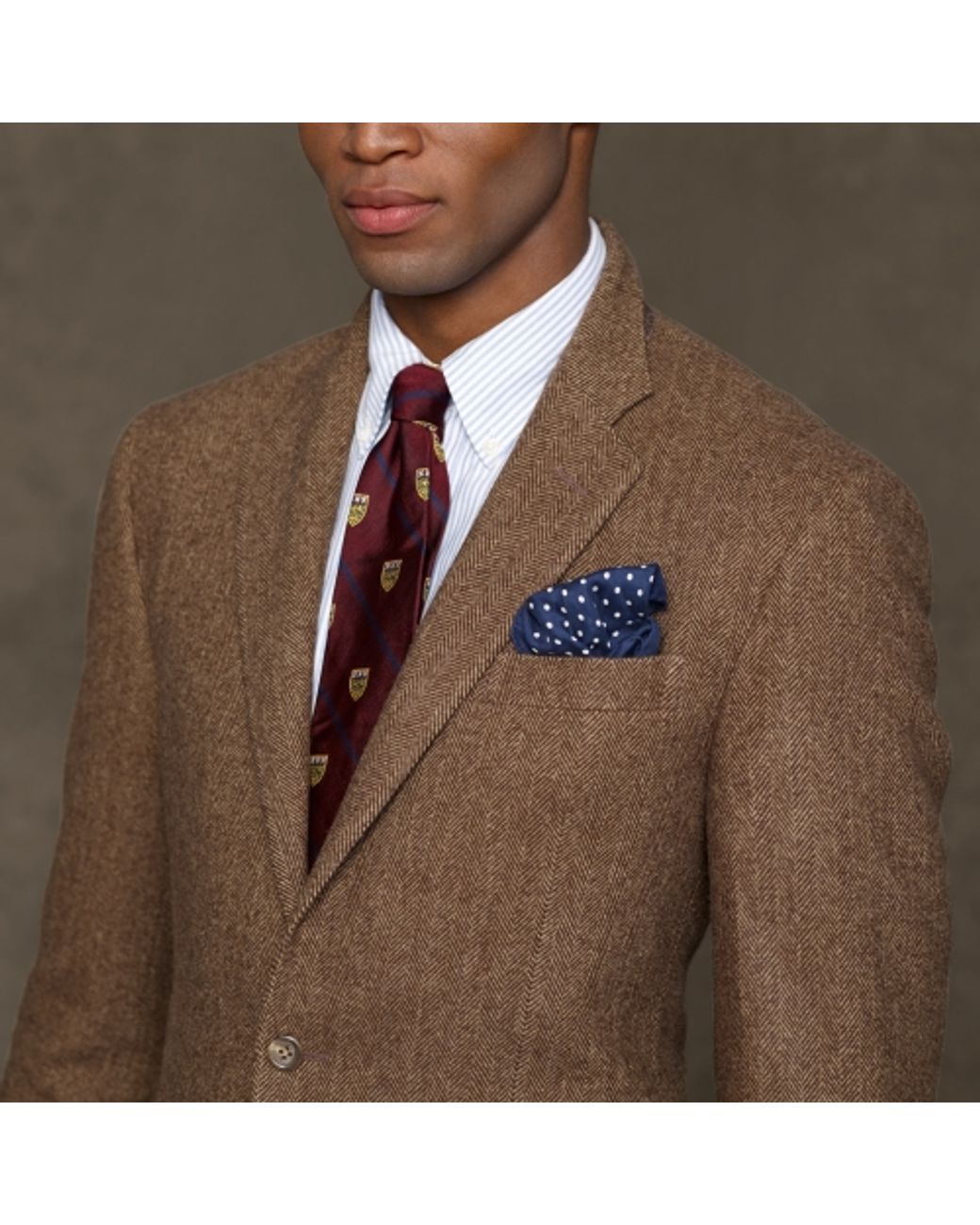 Polo Ralph Lauren Herringbone Sport Coat in Brown for Men | Lyst