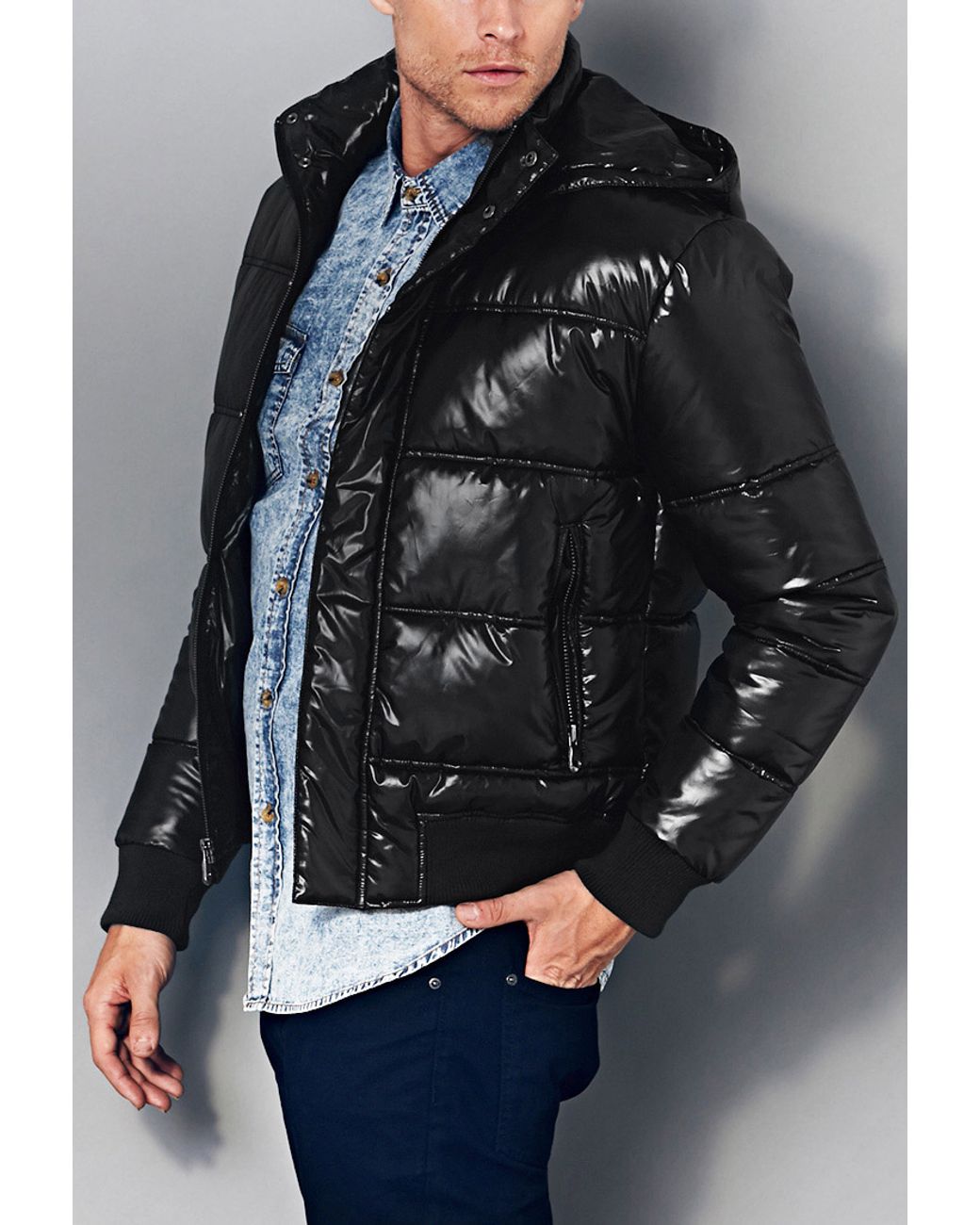 black bubble coat forever 21