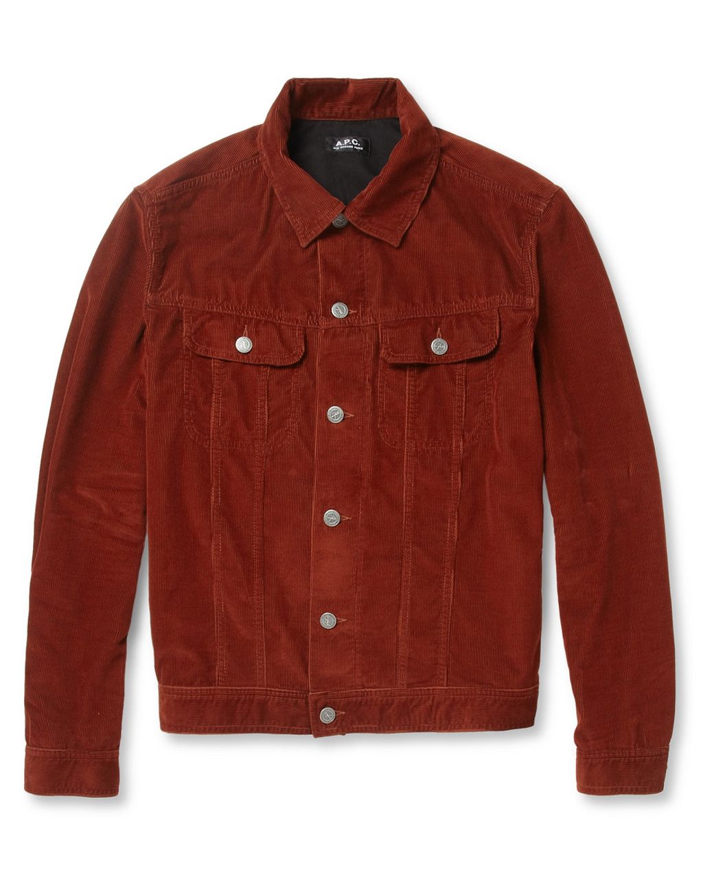 A.P.C. Slimfit Corduroy Jacket in Red for Men | Lyst