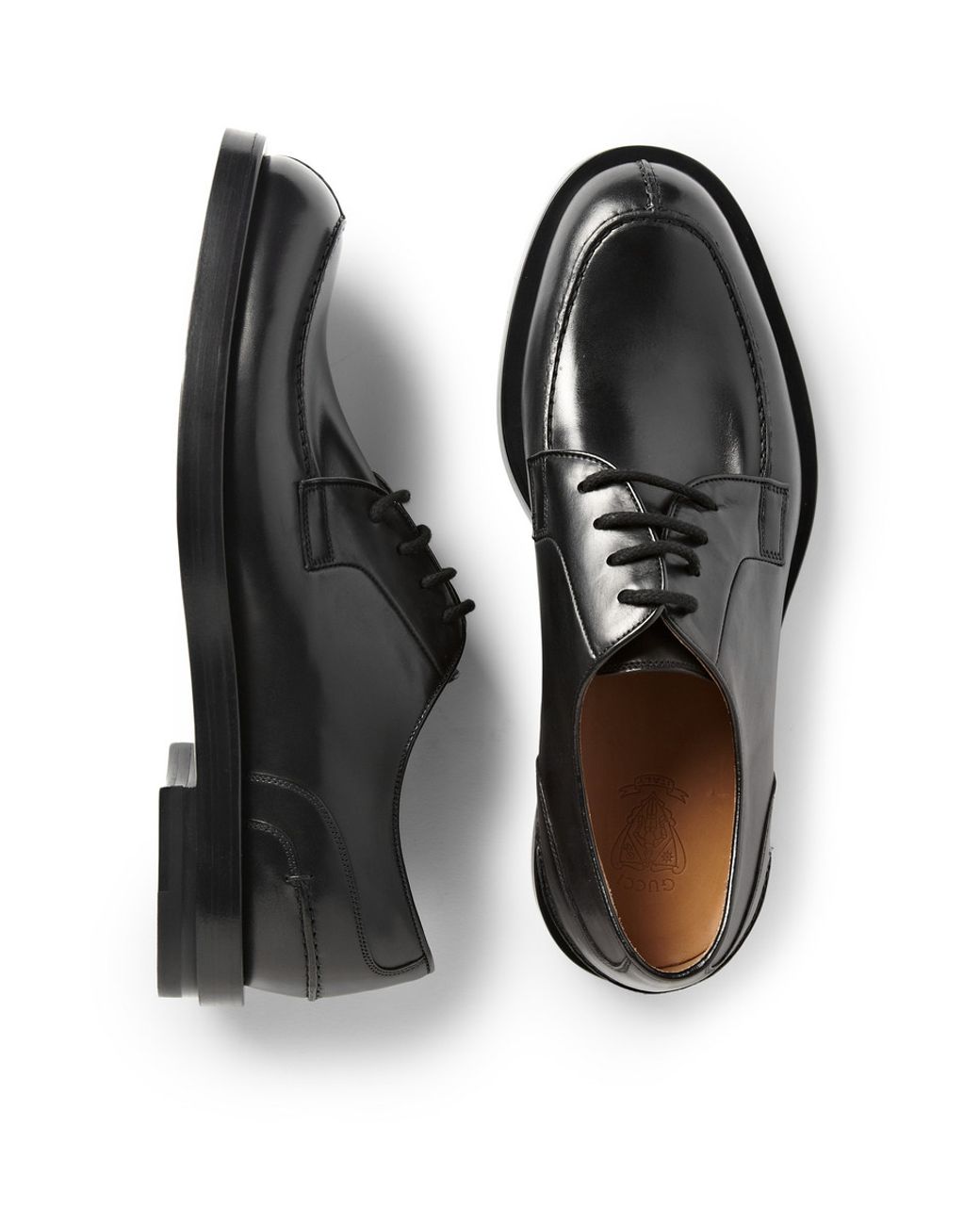 Gucci Leather Split Toe Derby Shoes in Black for Men | Lyst
