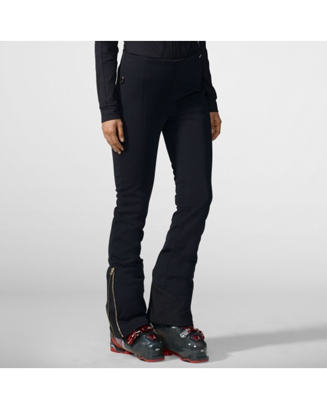 Stretch Fitted Ski Pants in Scarlet Red
