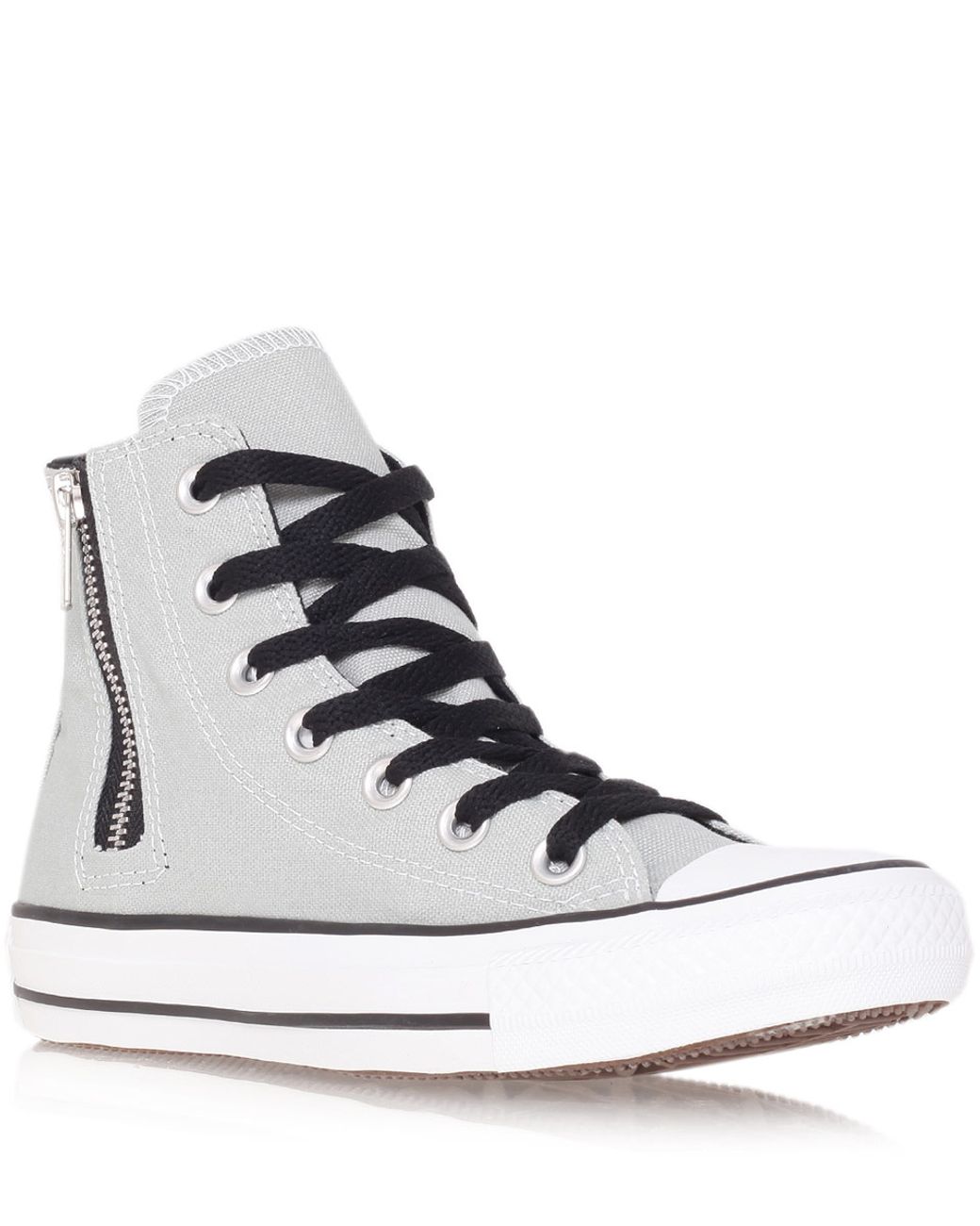 Converse Grey Chuck Taylor Side Zip Hi Top Trainers in Grey Lyst