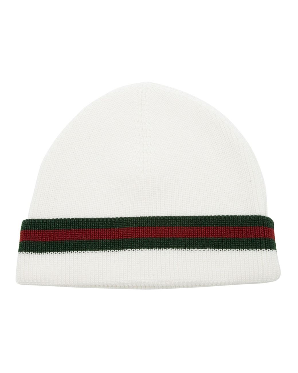 Gucci Knit Hat in White for Men | Lyst UK