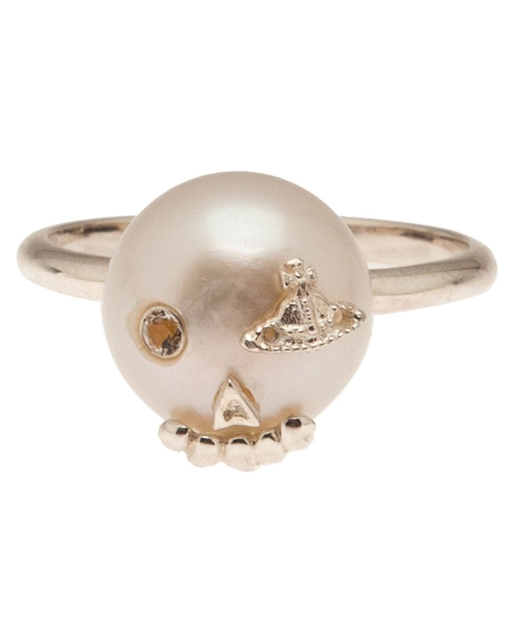 Vivienne Westwood Blanche Skull Ring in White | Lyst