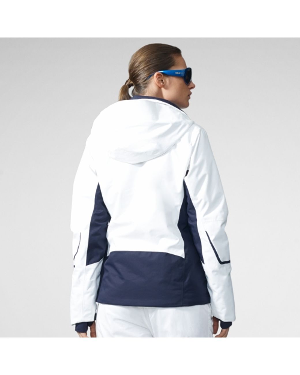 RLX Ralph Lauren White Vail Ski Jacket in Blue | Lyst