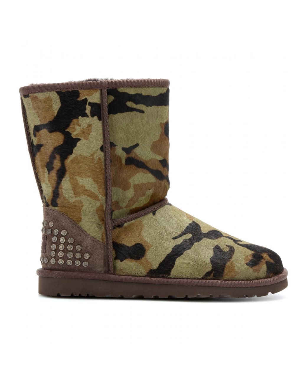 UGG Rowland Pony Hair Camouflage Short Boots in Green | Lyst