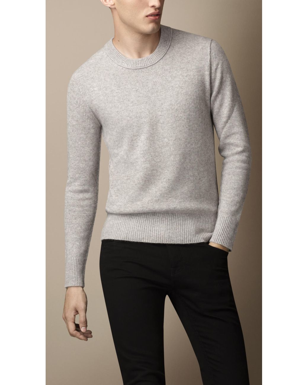 Burberry mens sweater top with elbow patches