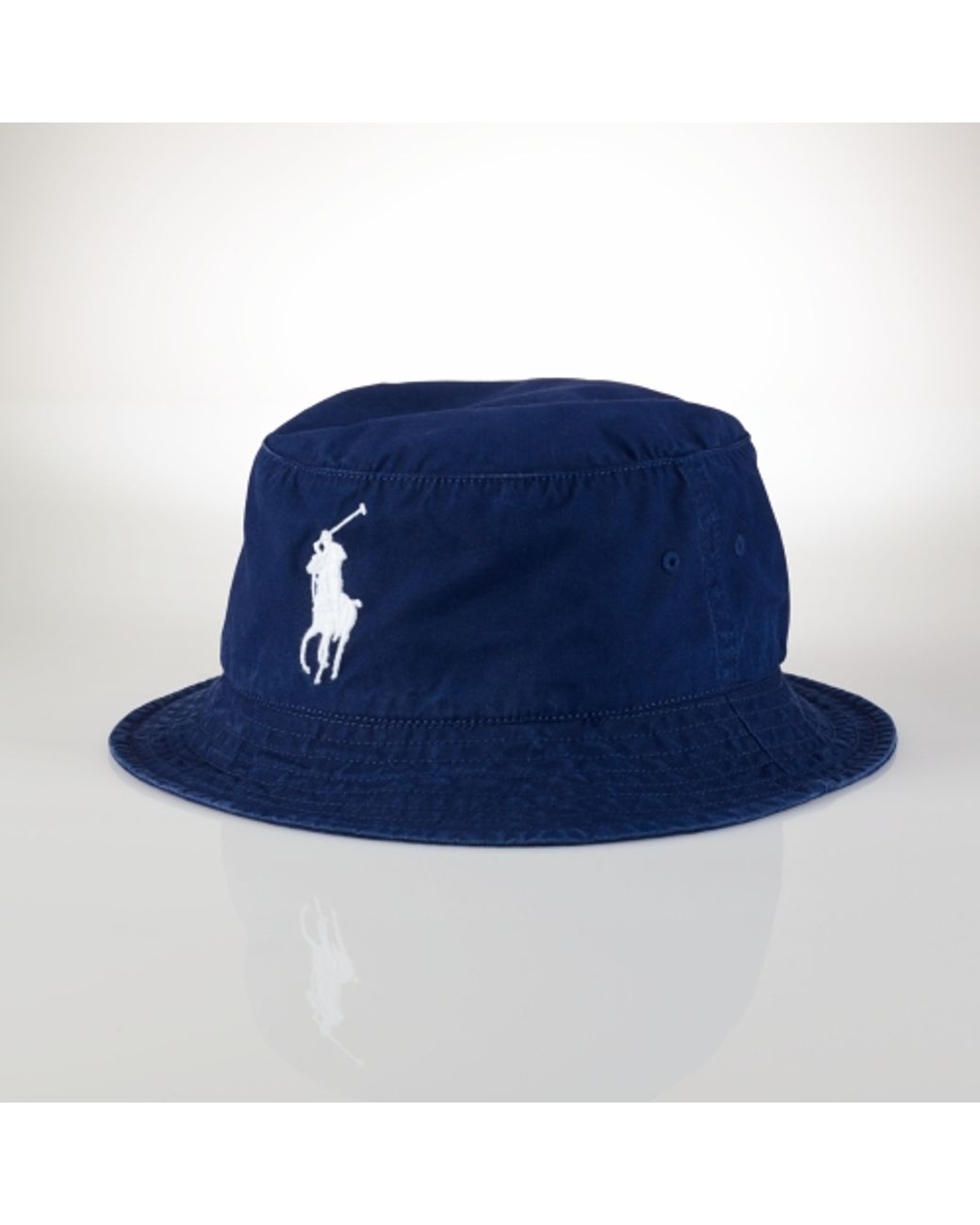 red white and blue polo bucket hat