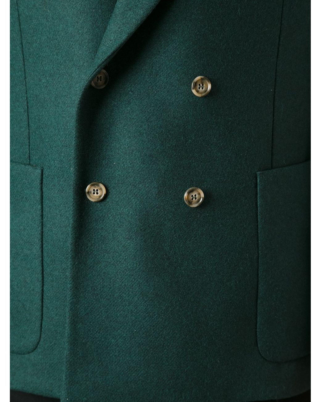 AMI Double Breasted Blazer in Green for Men | Lyst