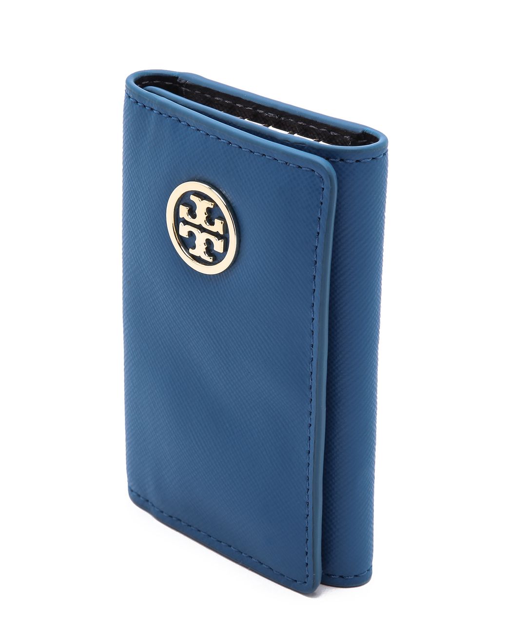 Tory Burch Robinson Foldable Key Case in Black | Lyst
